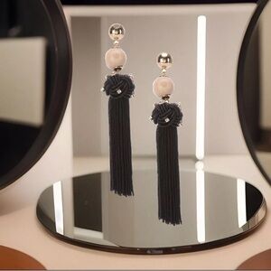 Anna & Ava Tassel and Wood Statement Drop Earrings